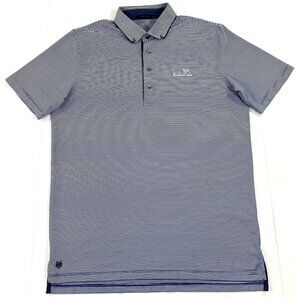 Greyson Golf Polo Shirt Mens Size Medium Blue Stripe Kukukiula Course Hawaii